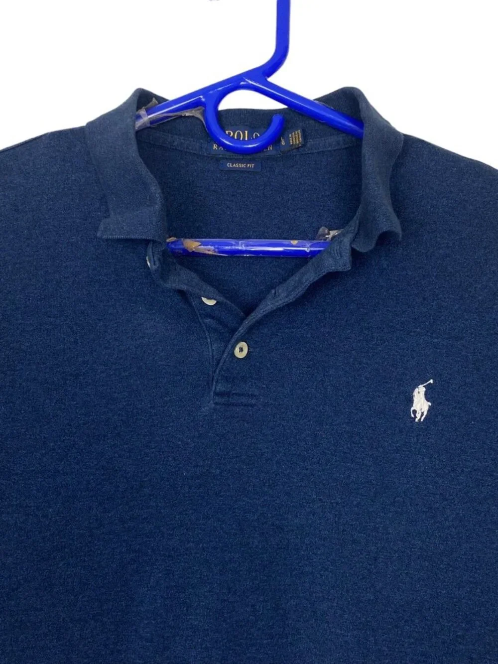 POLO RALPH LAUREN Men Pullover Short Sleeve Polo Shirt Sz L Blue‎ Everyday 71-1